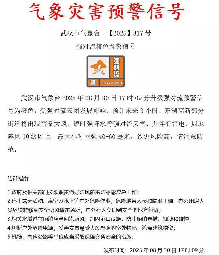 武汉市强对流天气预警_武汉市雷暴大风预警_武汉天气