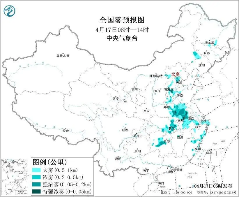 湖北发布大雾黄色省级预警