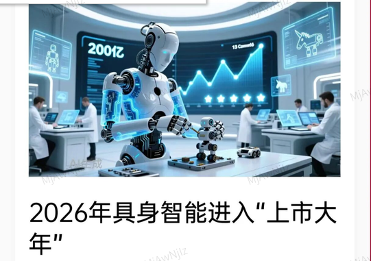 超20家IPO倒计时!2026年具身智能进入“上市大年”